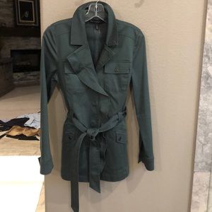 WHBM Green Trench Coat